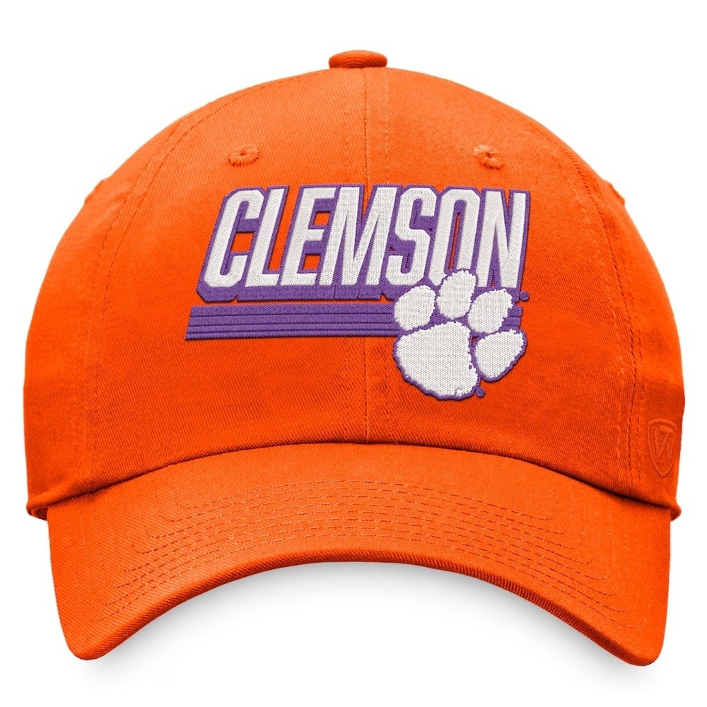 Clemson Tigers Top of the World Slice Adjustable Hat Orange Mens NCAA Cap OSFA